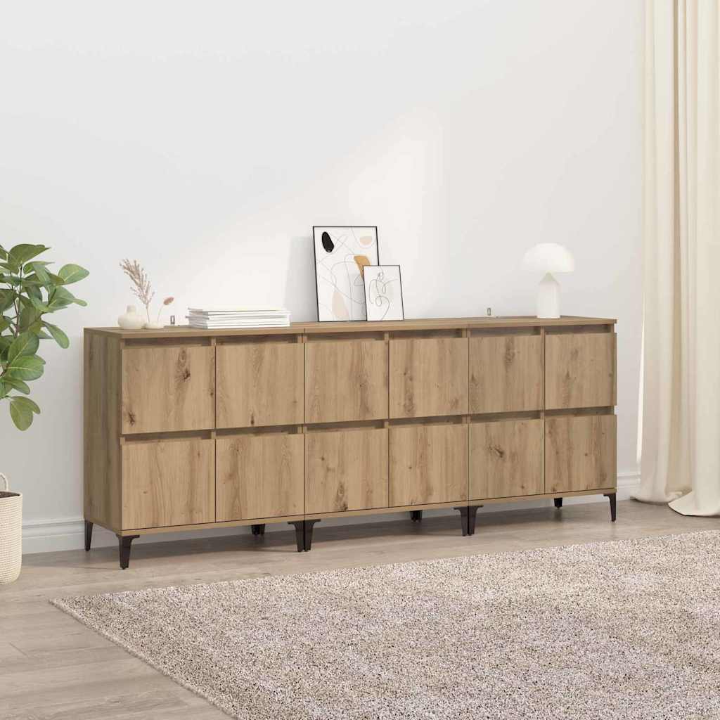 Skap 3 pcs Artisan Eik 60 x 35 x 70 cm Konstruert tre