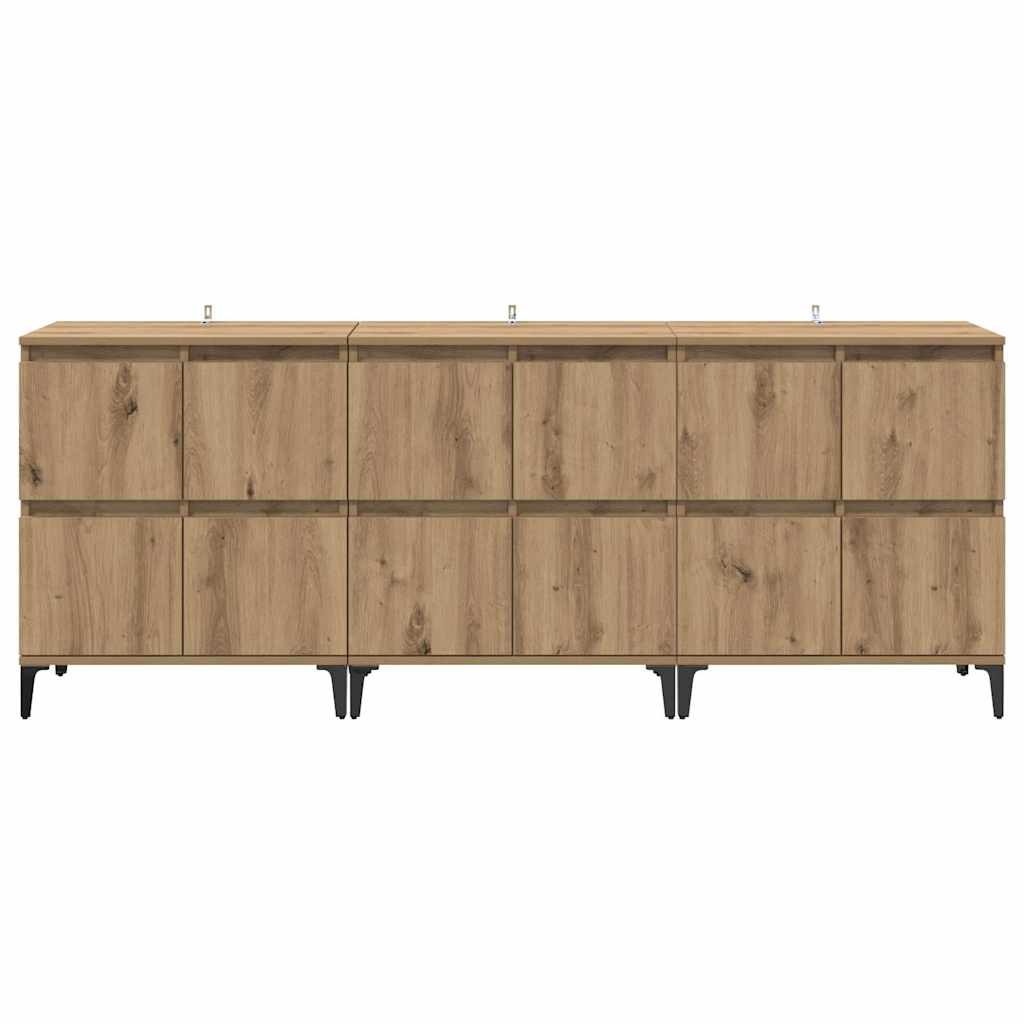 Skap 3 pcs Artisan Eik 60 x 35 x 70 cm Konstruert tre