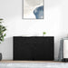 Skap med skuff 2 pcs Svart Eik 60 x 30 x 70 cm Konstruert tre
