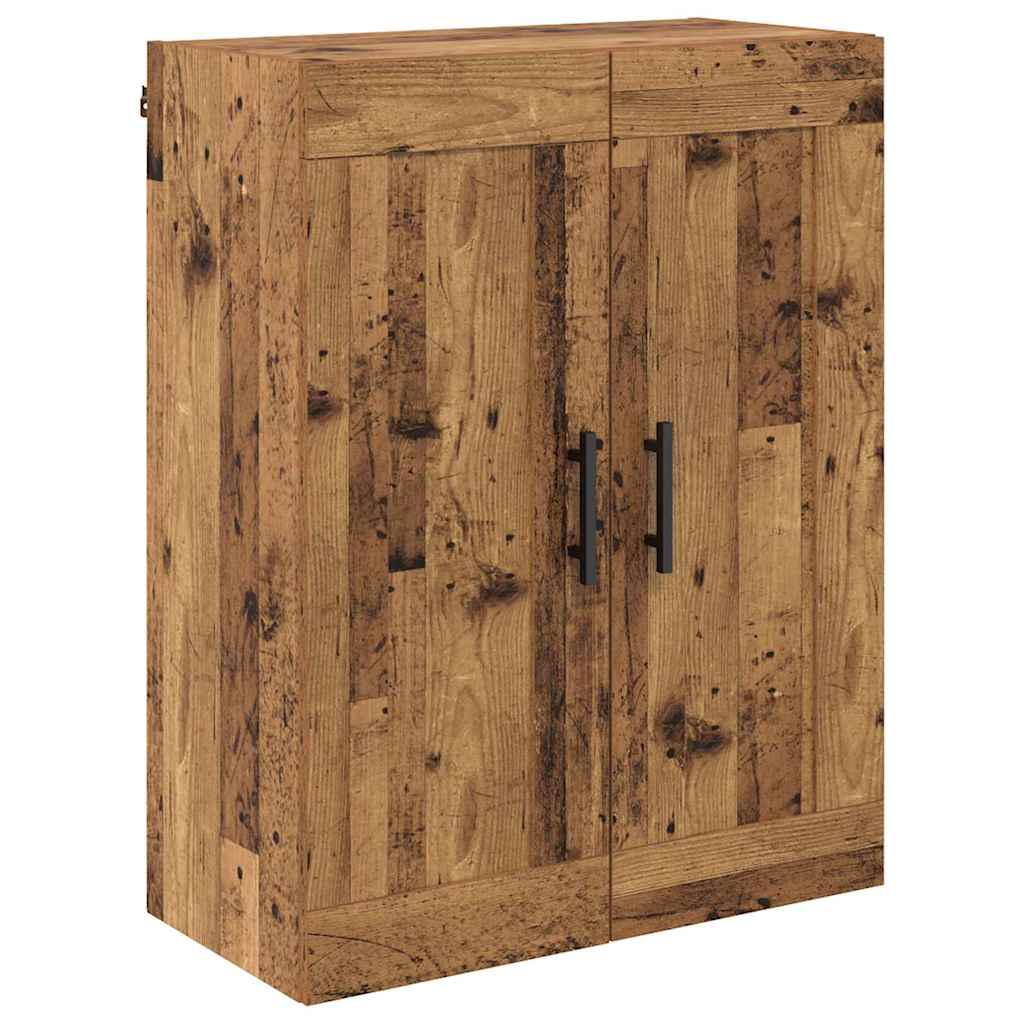 Høyskap med skuff Gammelt tre 69,5 x 34 x 180 cm Konstruert tre