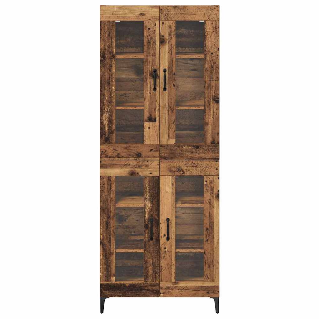 Høyskap Veggmontert Gamle tre 69,5 x 34 x 180 cm Konstruert tre vidaXL