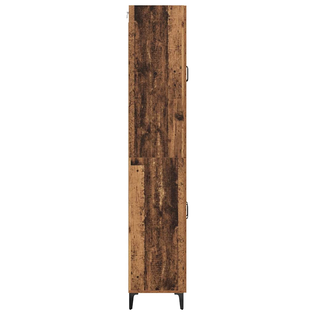 Høyskap Veggmontert Gamle tre 69,5 x 34 x 180 cm Konstruert tre vidaXL