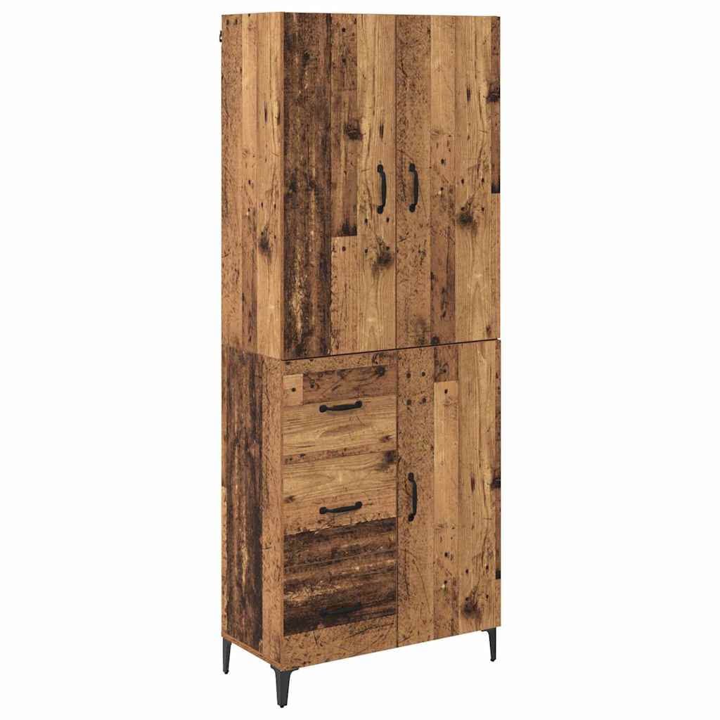 Høyskap Veggmontert Gamle tre 69,5 x 34 x 180 cm Konstruert tre