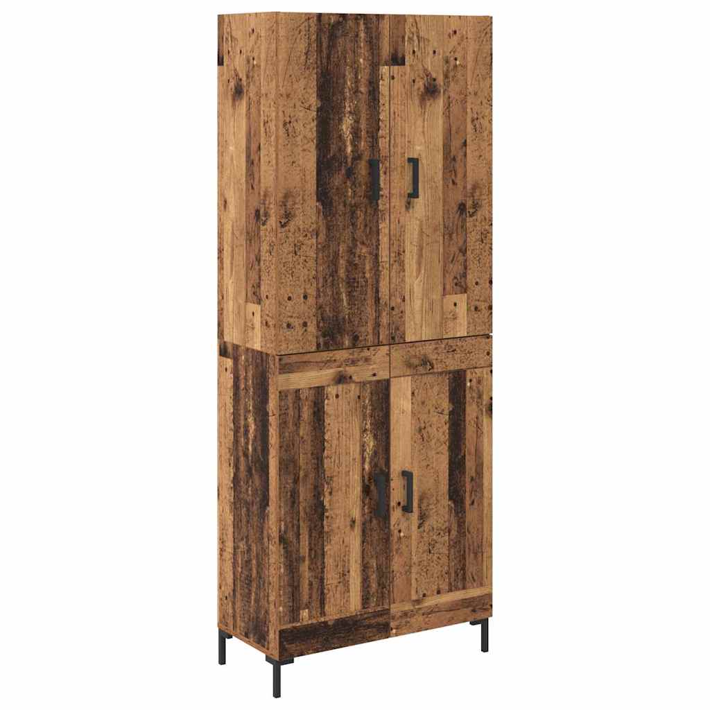 Høyskap Veggmontert Gamle tre 69,5 x 34 x 180 cm Konstruert tre