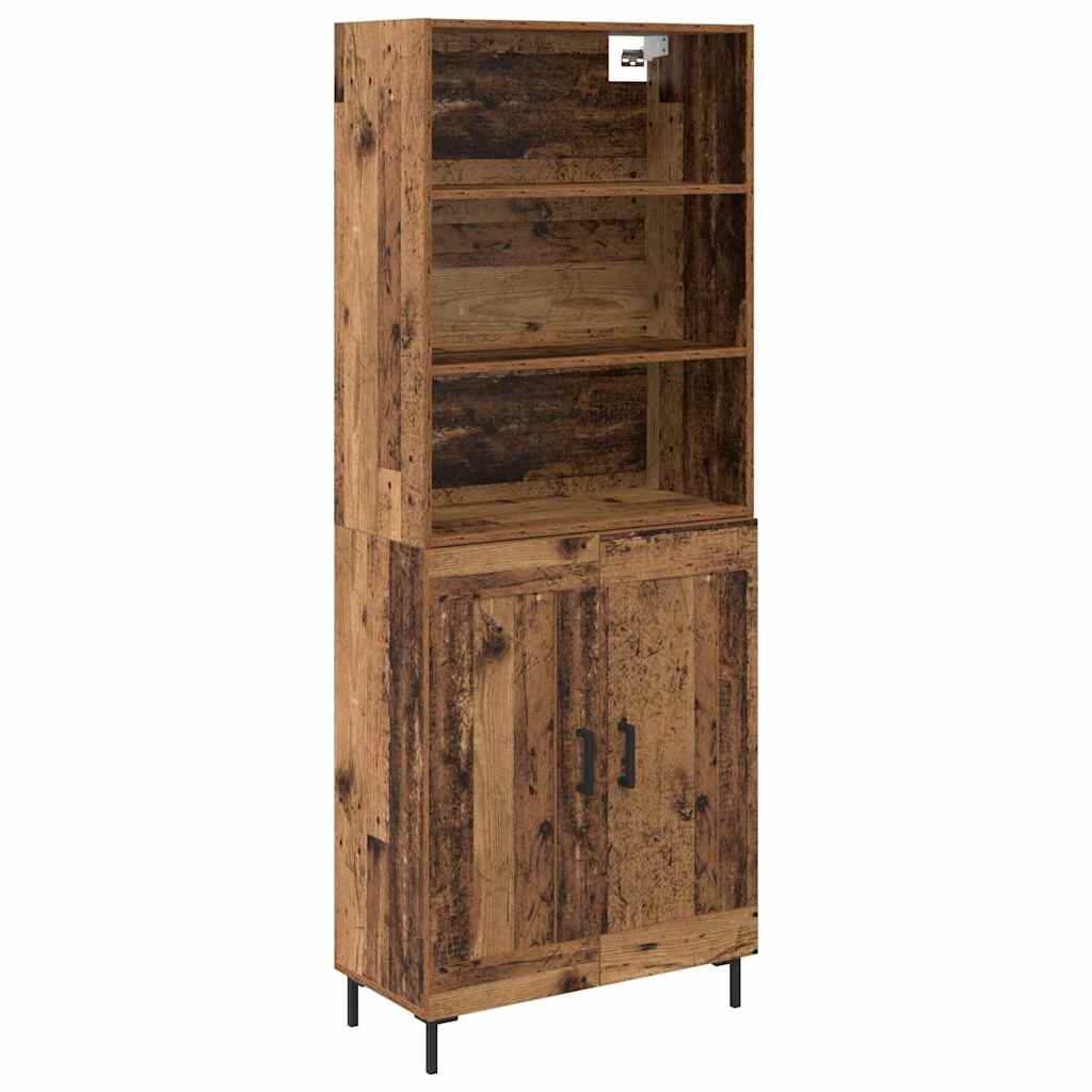 Høyskap Gammelt tre 69,5 x 34 x 180 cm Konstruert tre