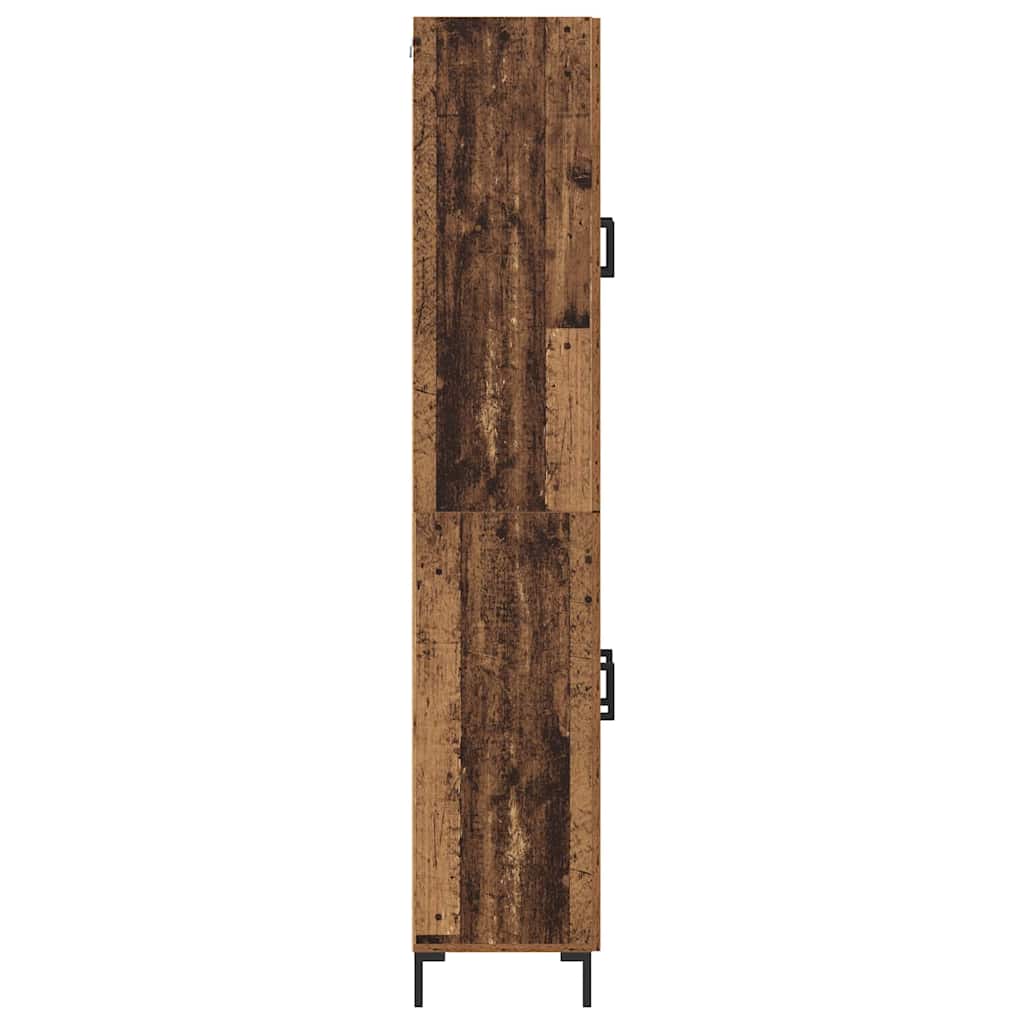 Høyskap 2 pcs Gamle tre Konstruert tre