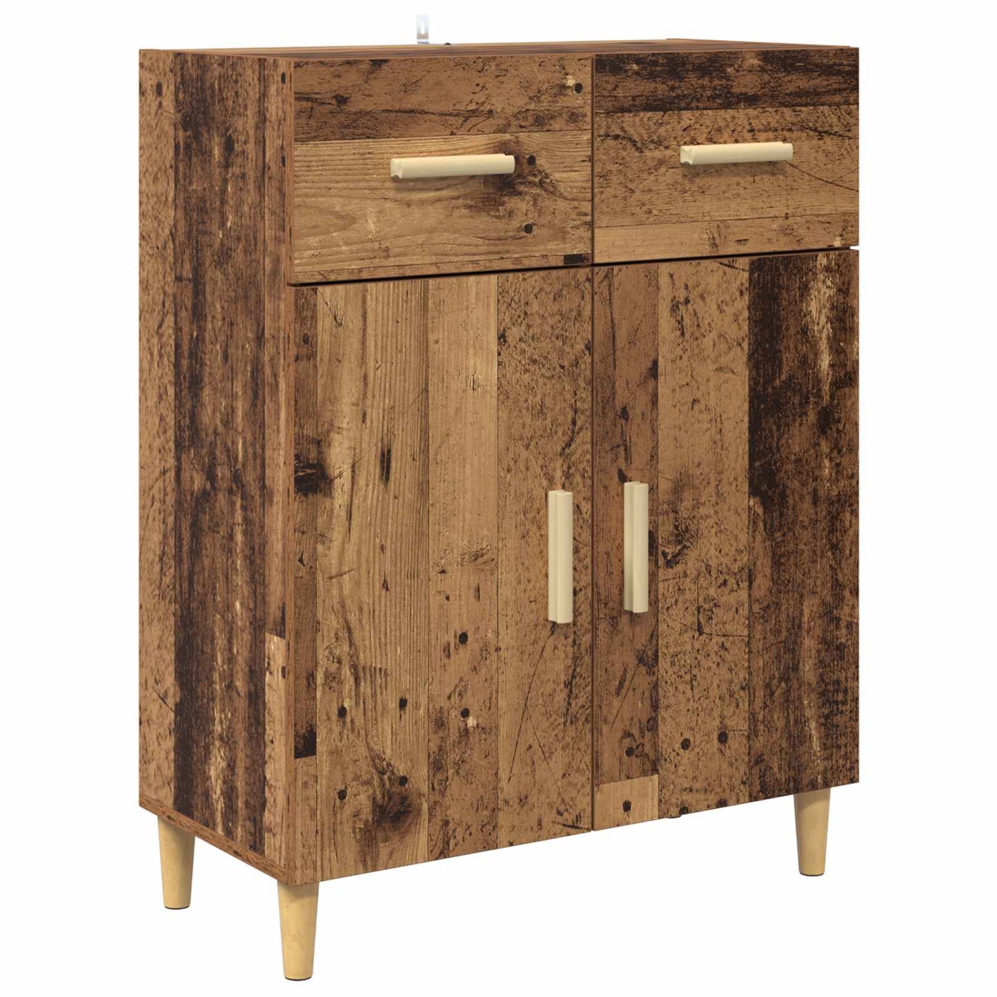 Høyskap med skuff Gamle tre 69,5 x 32,5 x 180 cm Konstruert tre