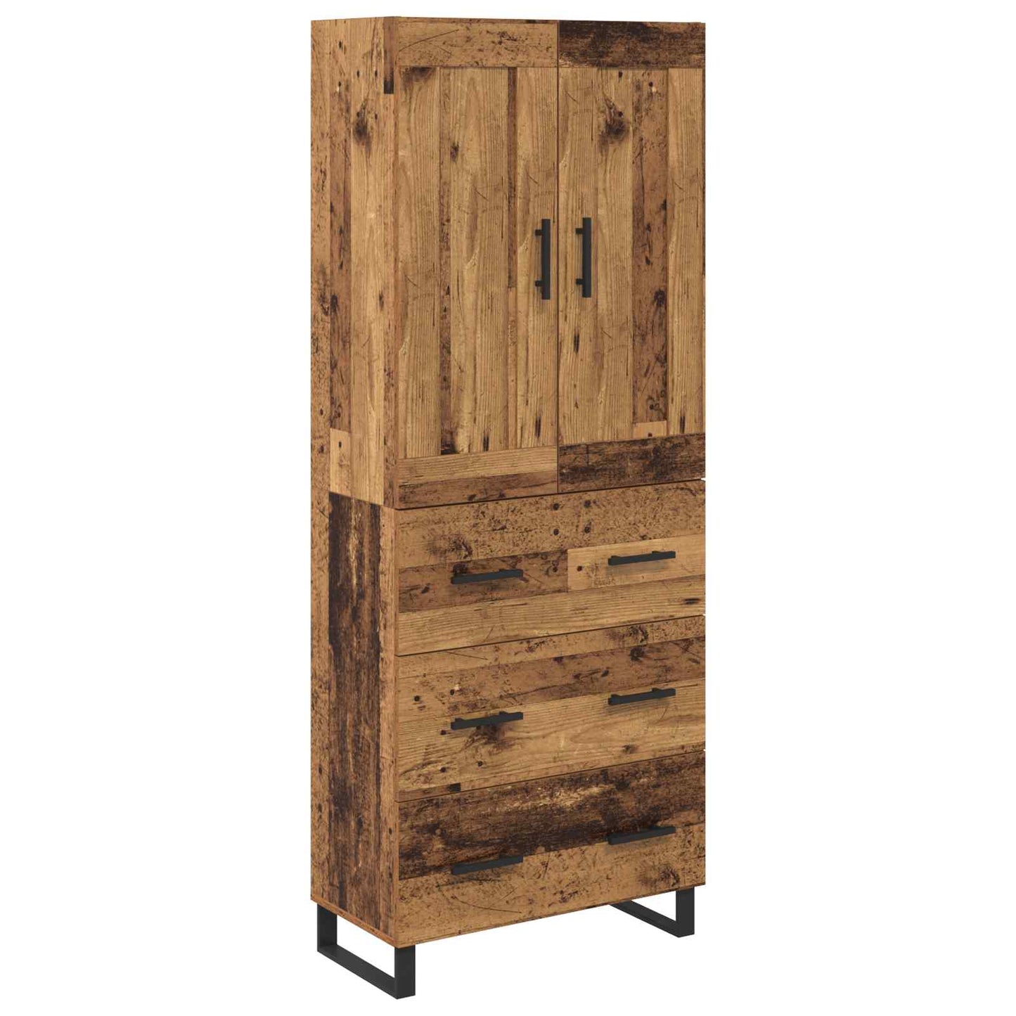 Høyskap Gammelt tre 69,5 x 34 x 180 cm Konstruert tre