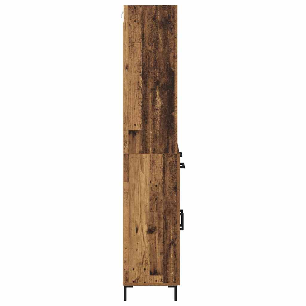 Høyskap med skuff Gammelt tre 69,5 x 34 x 180 cm Konstruert tre