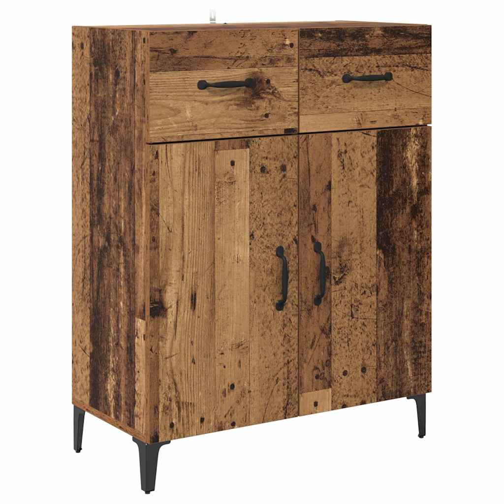 Høyskap Veggmontert Gamle tre 69,5 x 34 x 180 cm Konstruert tre vidaXL
