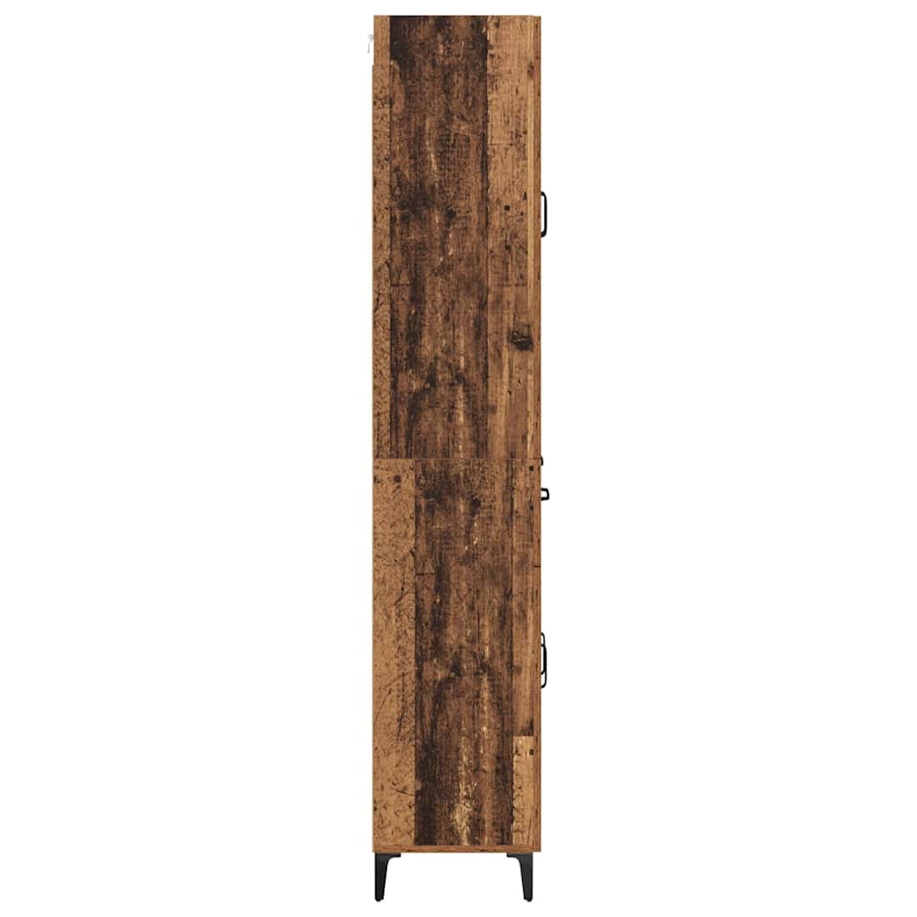 Høyskap Veggmontert Gamle tre 69,5 x 34 x 180 cm Konstruert tre vidaXL