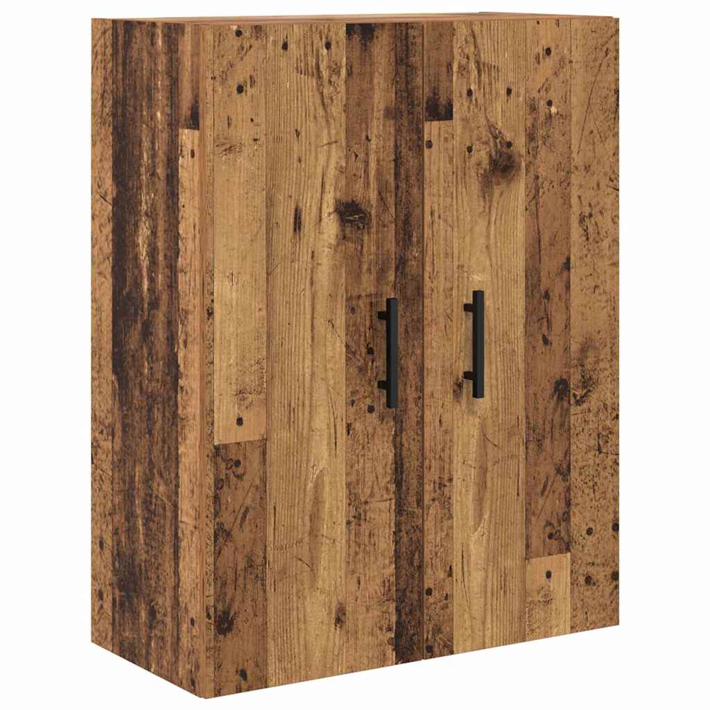 Høyskap 2 pcs Gamle tre 69,5 x 34 x 180 cm Sponplater og glass