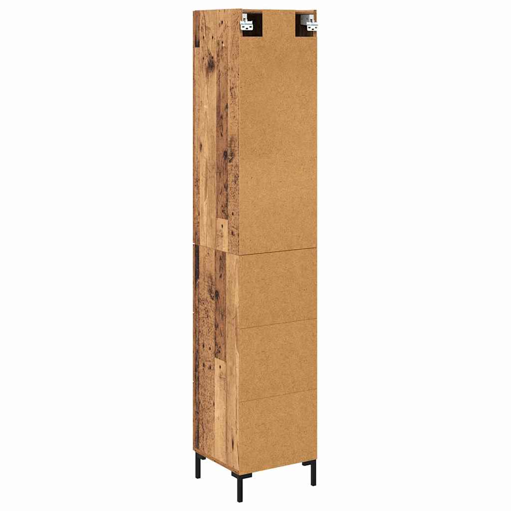 Høyskap med skuff Gamle tre 69,5 x 34 x 180 cm Konstruert tre