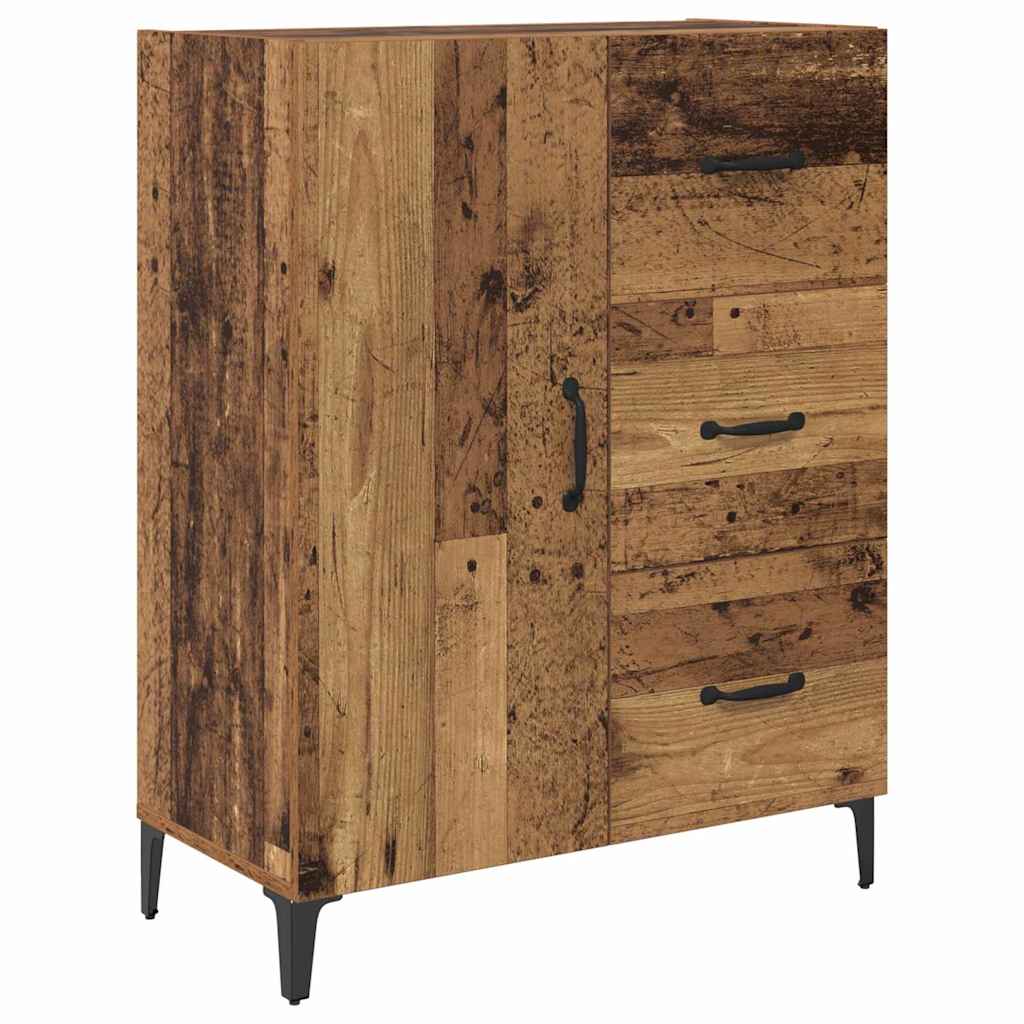 Høyskap Veggmontert Gamle tre 69,5 x 34 x 180 cm Konstruert tre vidaXL