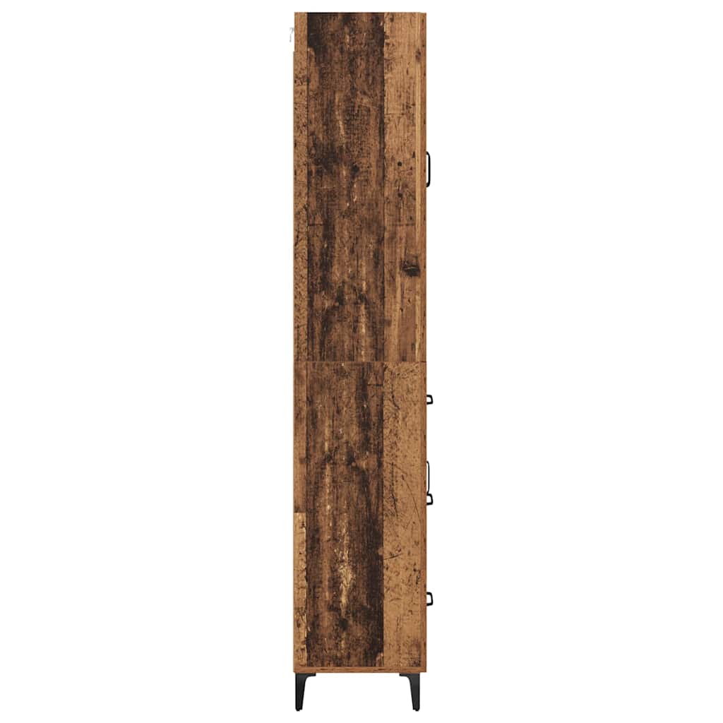 Høyskap Veggmontert Gamle tre 69,5 x 34 x 180 cm Konstruert tre vidaXL