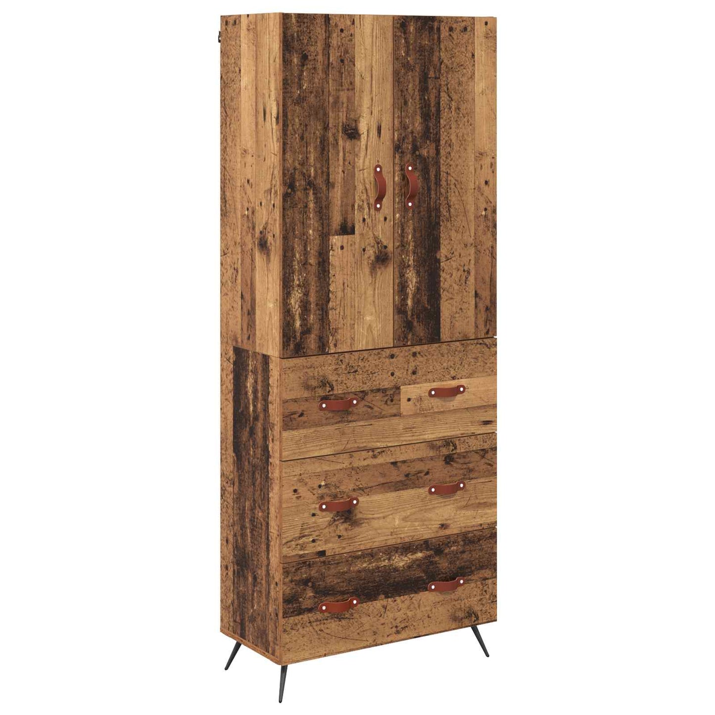 Høyskap Veggmontert Gamle tre 69,5 x 34 x 180 cm Konstruert tre