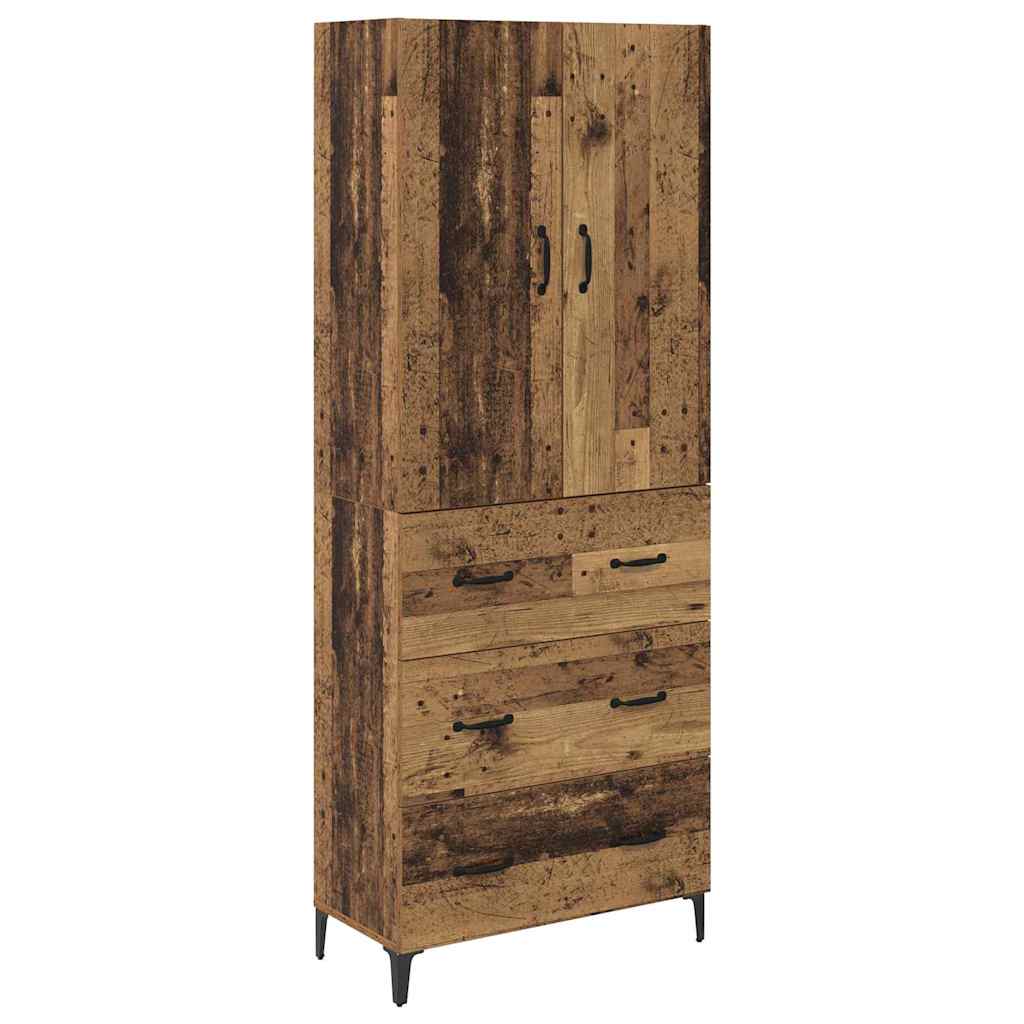Høyskap Veggmontert Gamle tre 69,5 x 34 x 180 cm Konstruert tre