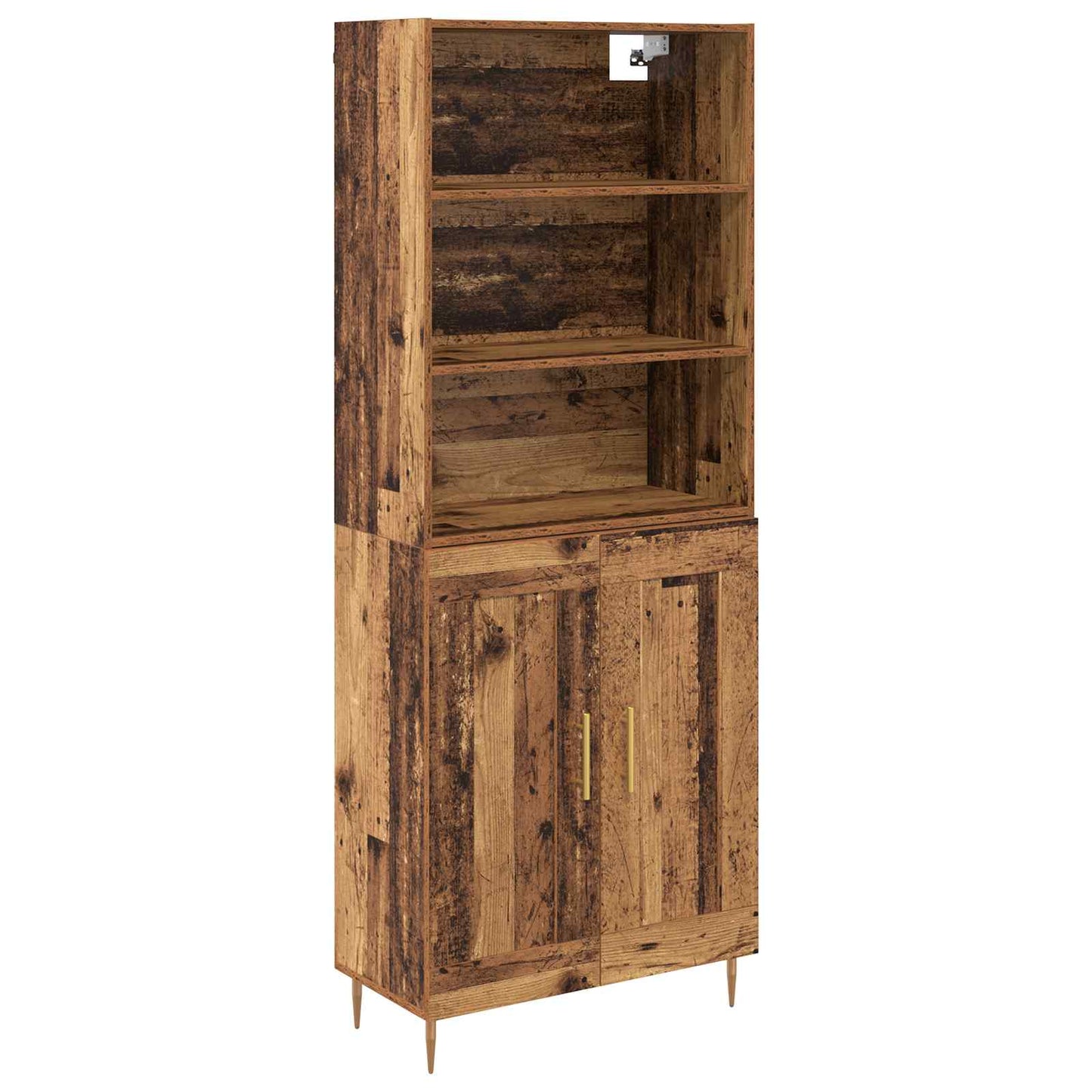Høyskap Gammelt tre 69,5 x 34 x 180 cm Konstruert tre