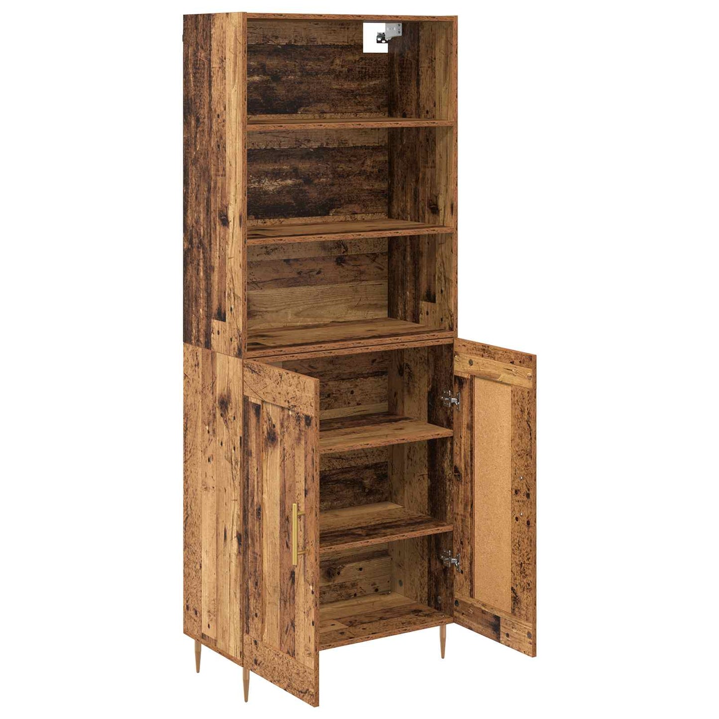 Høyskap Gammelt tre 69,5 x 34 x 180 cm Konstruert tre