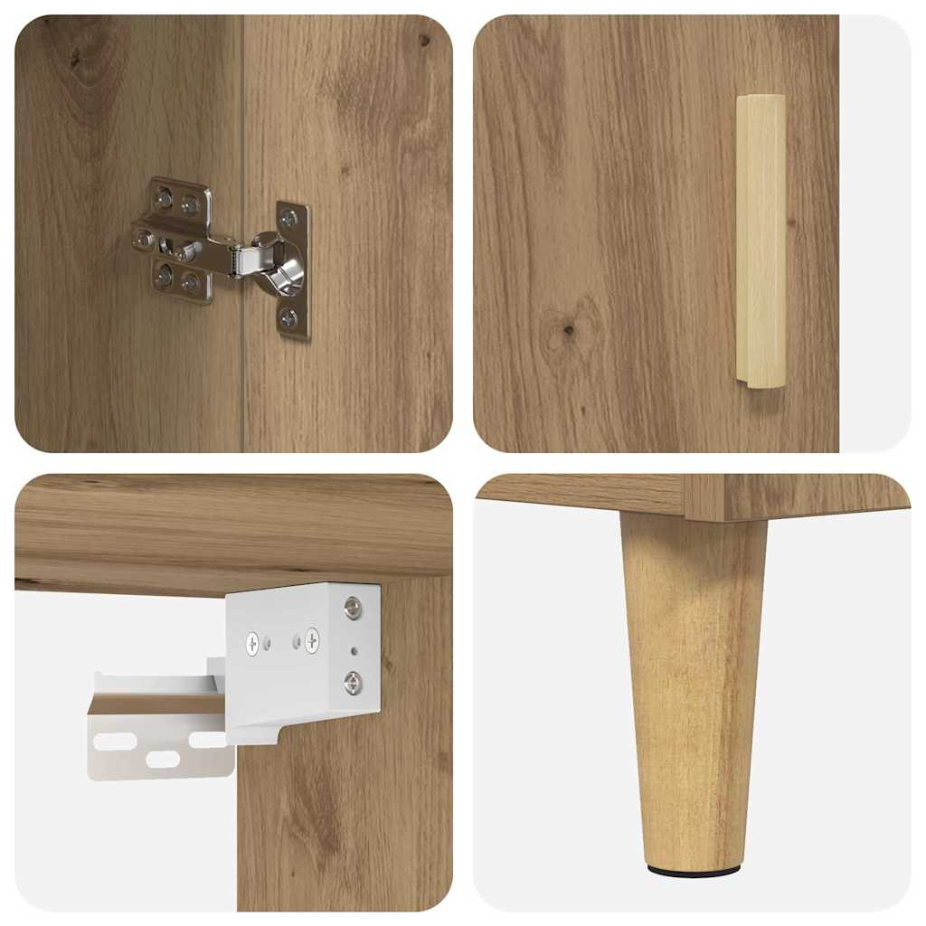 Høyskap Artisan Eik 69,5 x 32,5 x 180 cm Konstruert tre