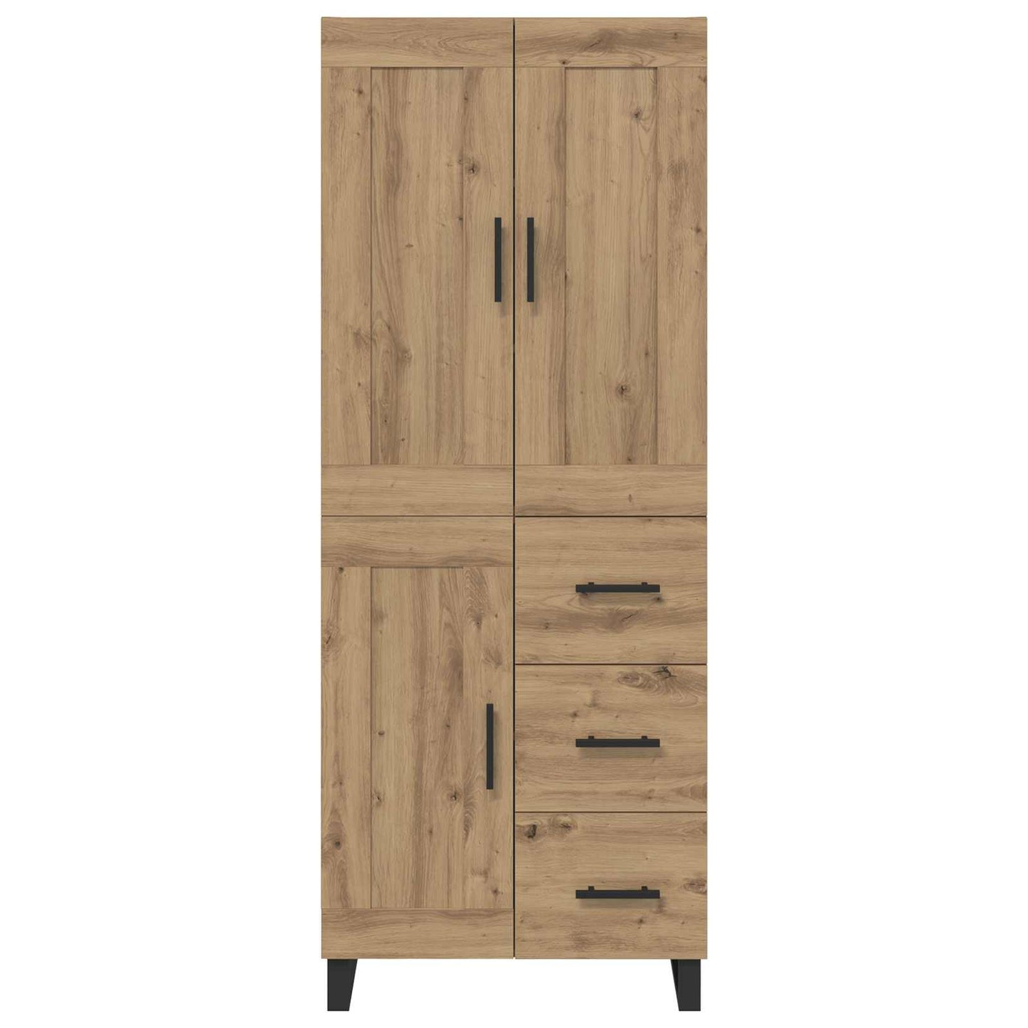 Høyskap med skuff Artisan Eik 69,5 x 34 x 180 cm Konstruert tre