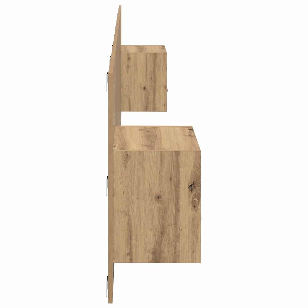 Hodegjerde Med Skap 3 stk. Artisan Eik Konstruert tre