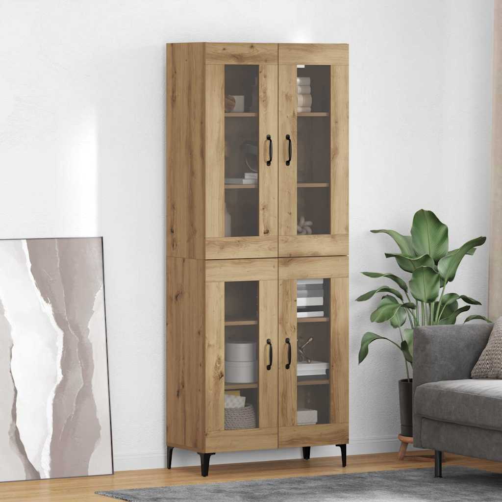 Høyskap Artisan Eik 69,5 x 34 x 180 cm Konstruert tre vidaXL