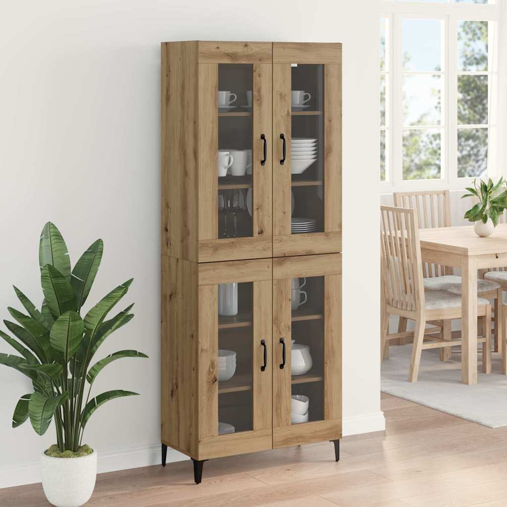 Høyskap Artisan Eik 69,5 x 34 x 180 cm Konstruert tre vidaXL