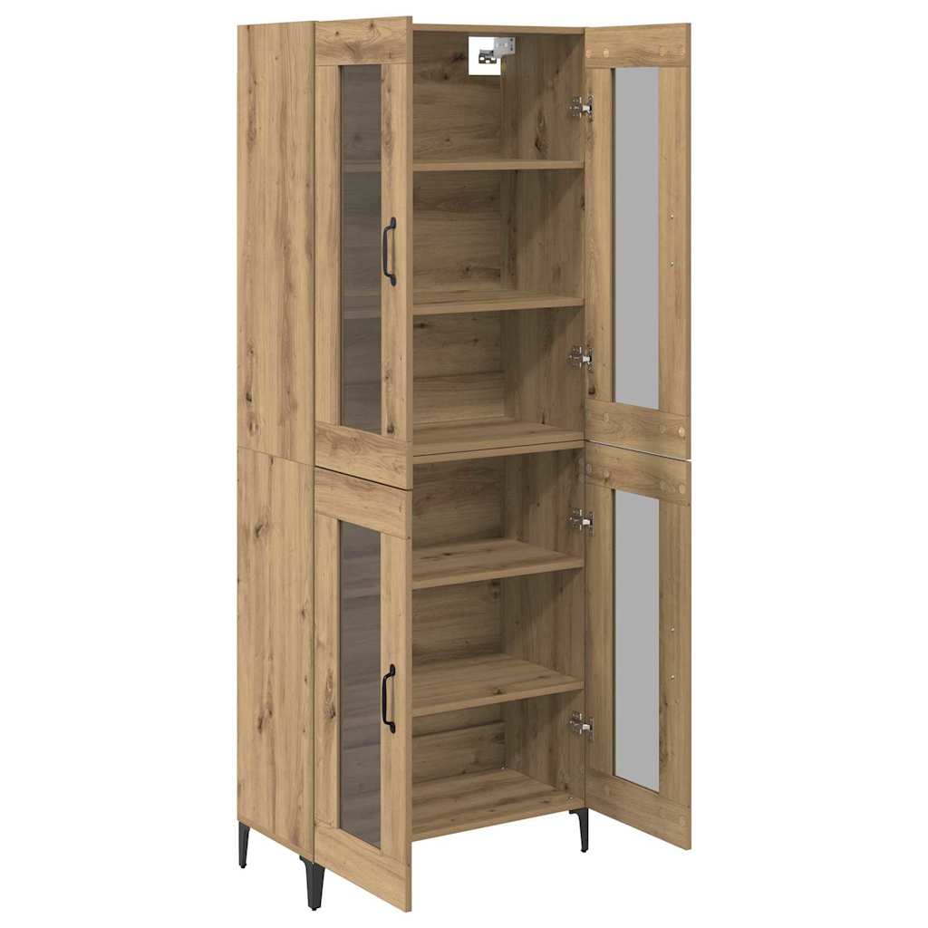 Høyskap Artisan Eik 69,5 x 34 x 180 cm Konstruert tre vidaXL