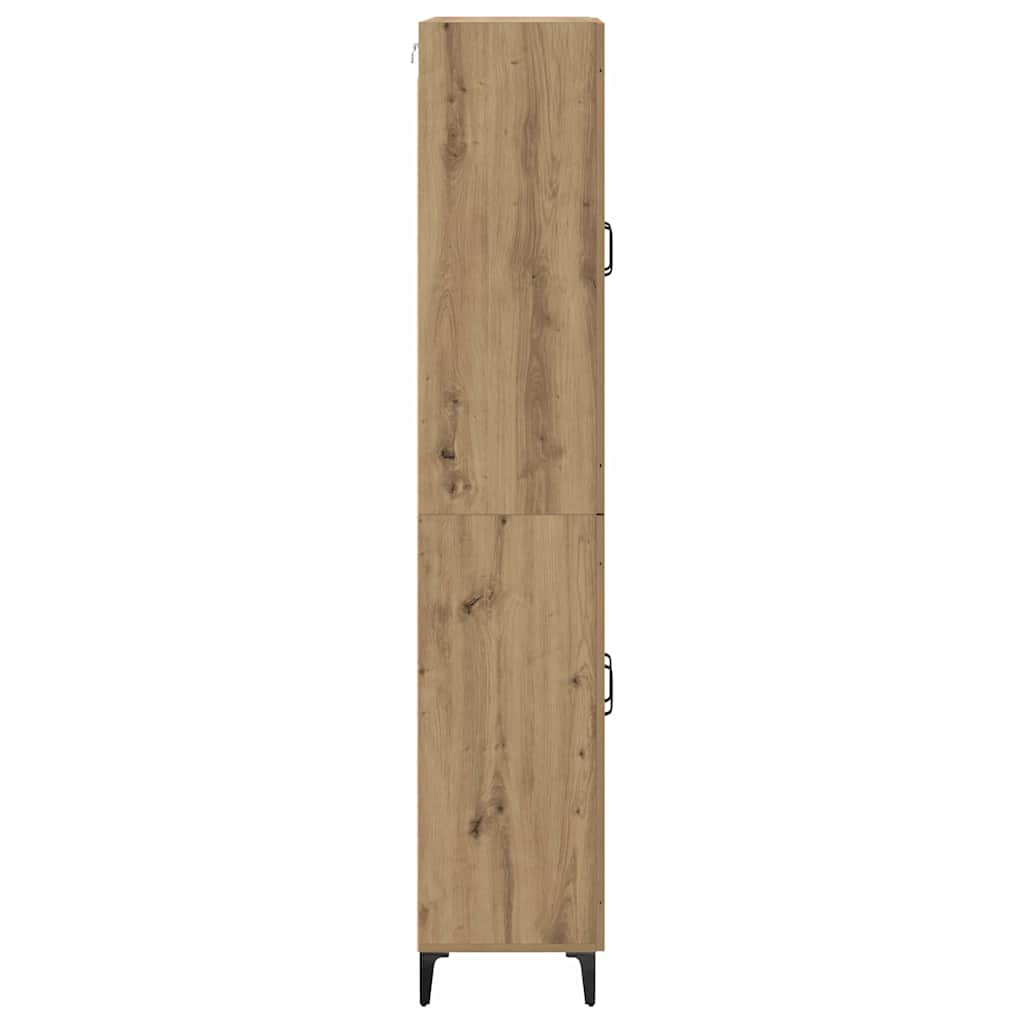Høyskap Artisan Eik 69,5 x 34 x 180 cm Konstruert tre vidaXL