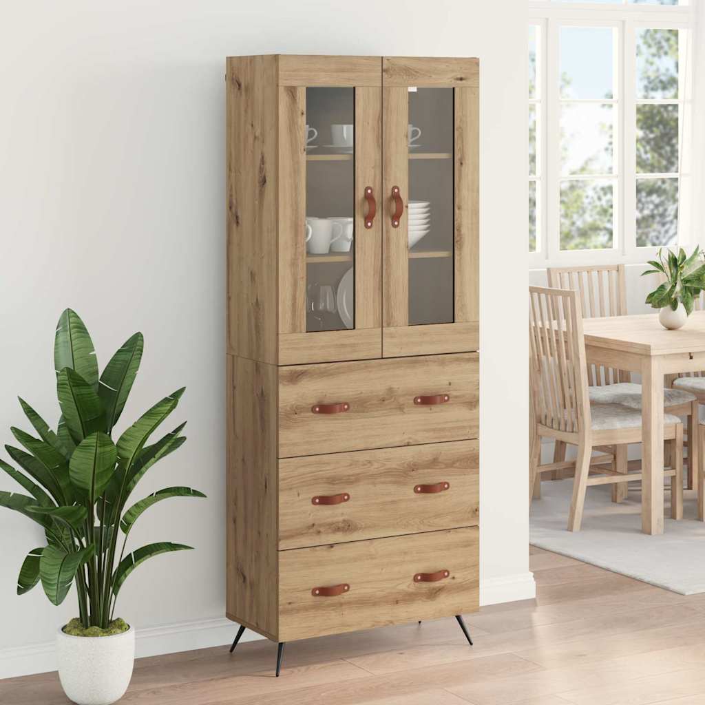 Høyskap med hylle 2 pcs Artisan Eik 69,5 x 34 x 180 cm