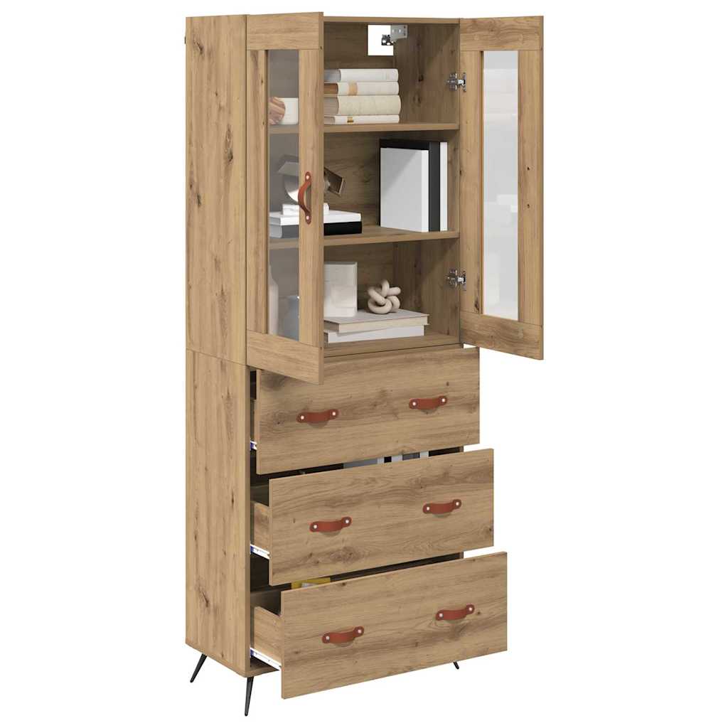 Høyskap med hylle 2 pcs Artisan Eik 69,5 x 34 x 180 cm