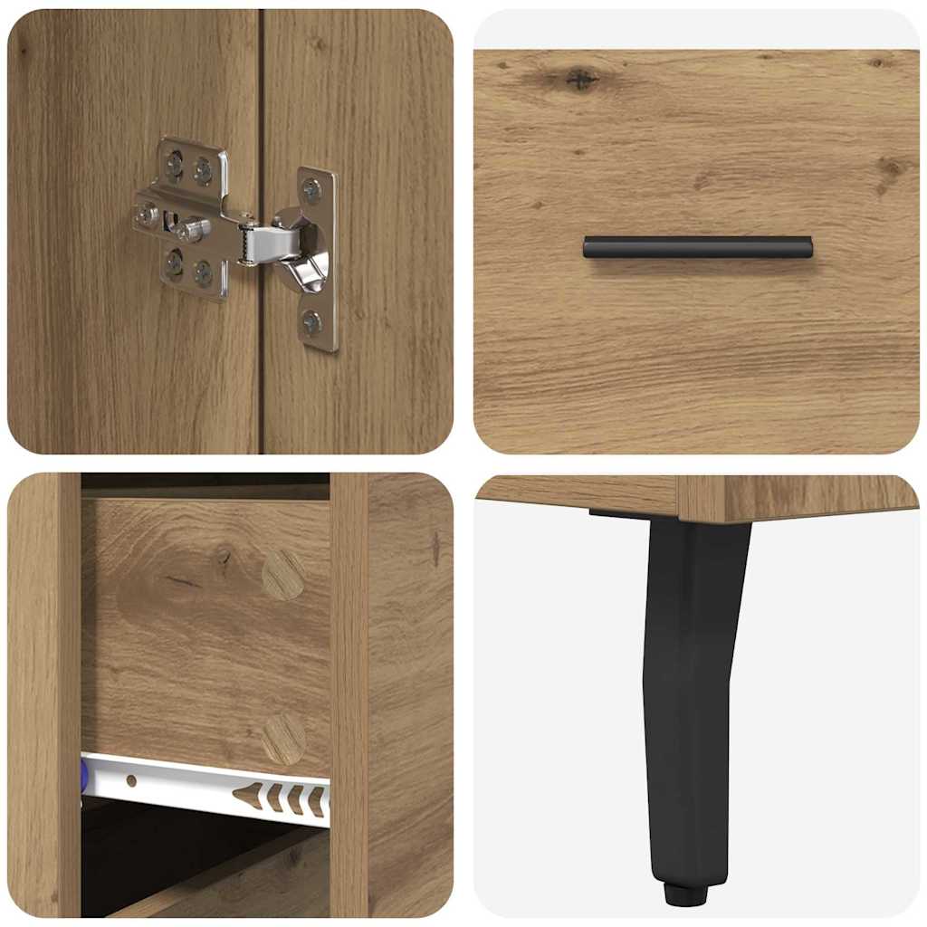 Høyskap 2 pcs Artisan Eik 69,5 x 32,5 x 180 cm Konstruert tre