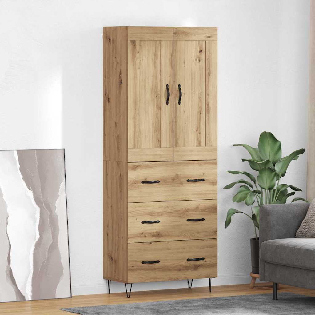 Høyskap Artisan Eik 69,5 x 34 x 180 cm Konstruert tre