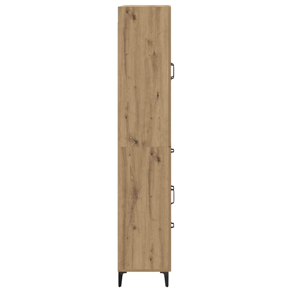Høyskap med skuff Artisan Eik 69,5 x 34 x 180 cm Konstruert tre