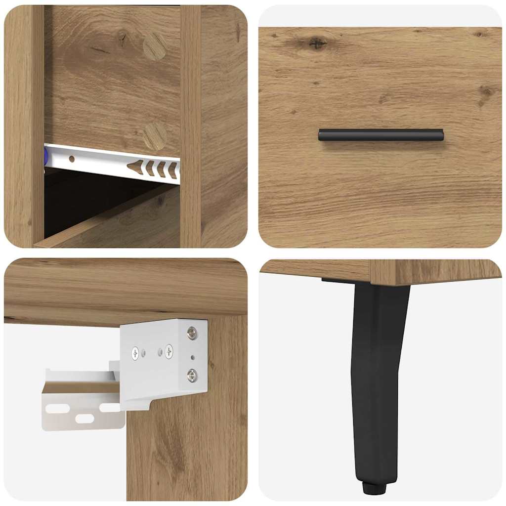 Høyskap 2 pcs Artisan Eik 69,5 x 34 x 180 cm Konstruert tre
