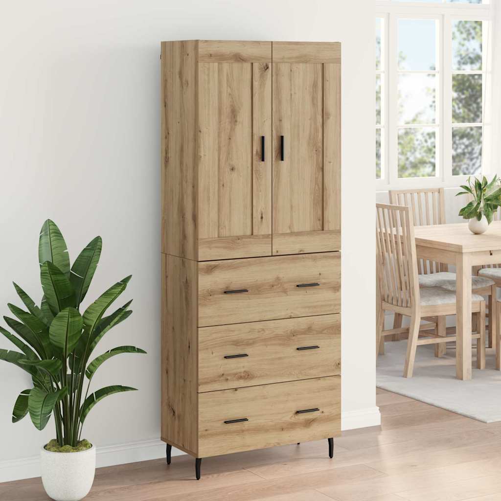 Høyskap 2 pcs Artisan Eik 69,5 x 34 x 180 cm Konstruert tre
