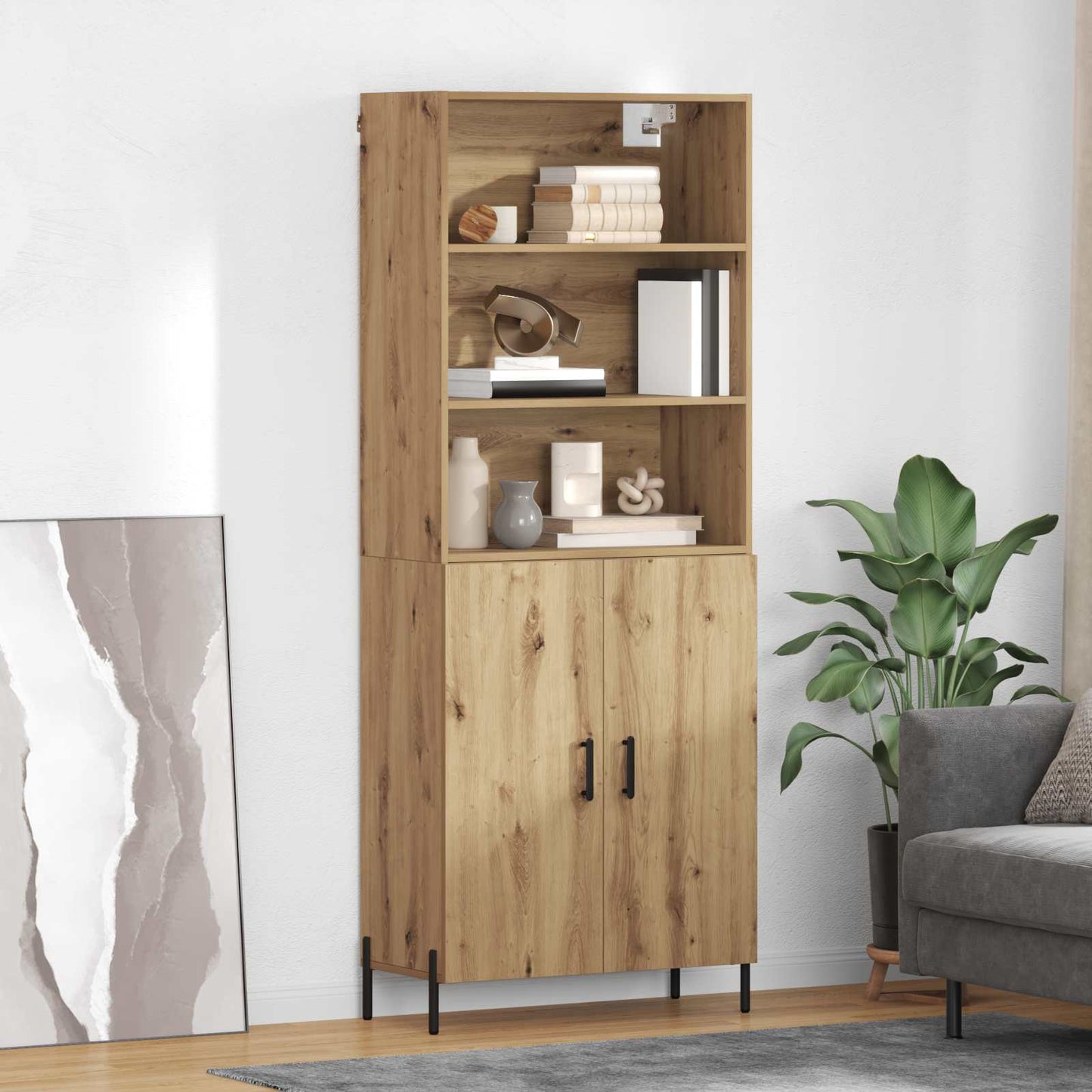 Høyskap Artisan Eik 69,5 x 32,5 x 180 cm Konstruert tre
