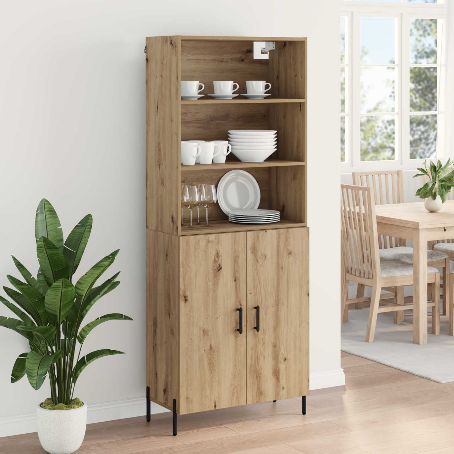 Høyskap Artisan Eik 69,5 x 32,5 x 180 cm Konstruert tre