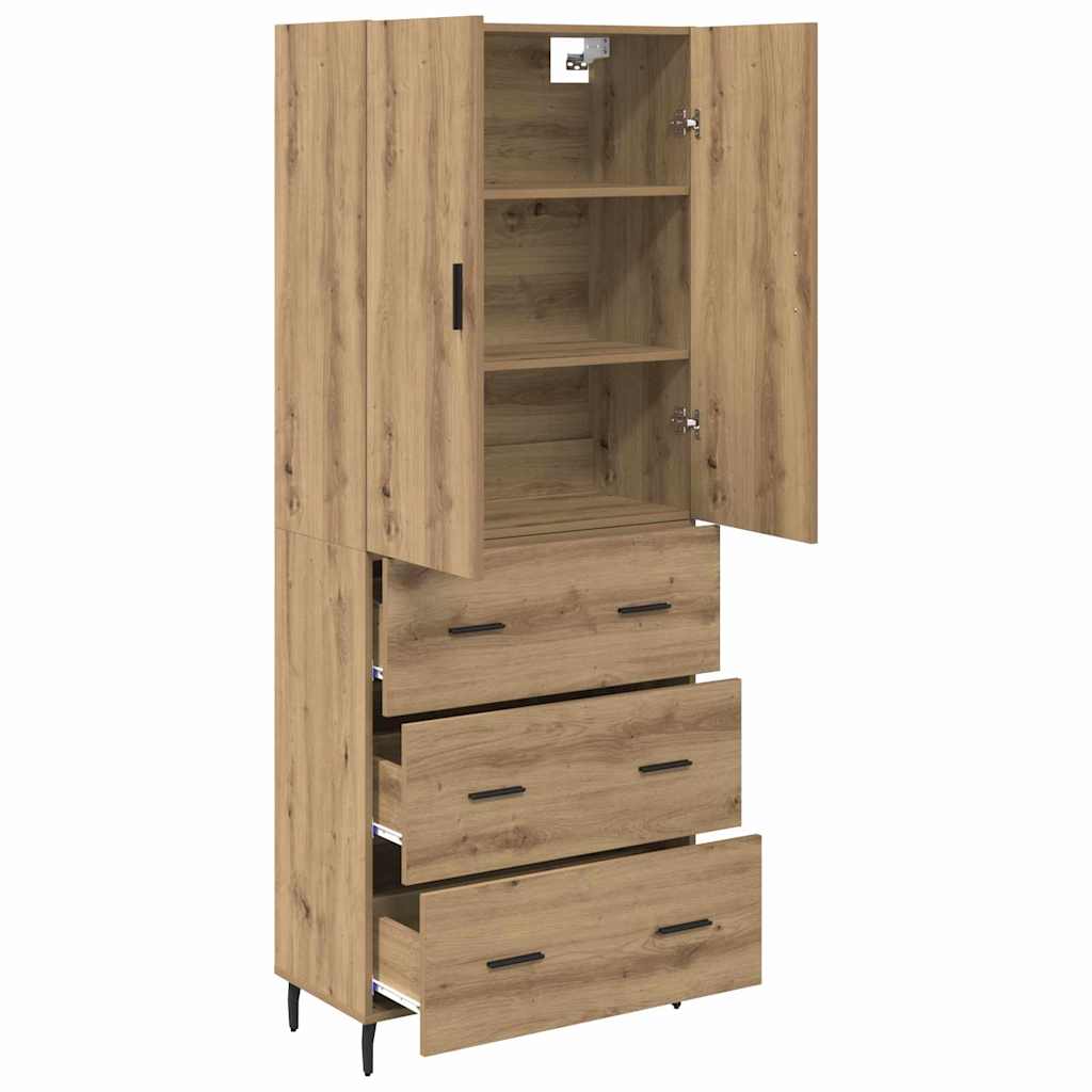 Høyskap 2 pcs Artisan Eik 69,5 x 34 x 180 cm Konstruert tre