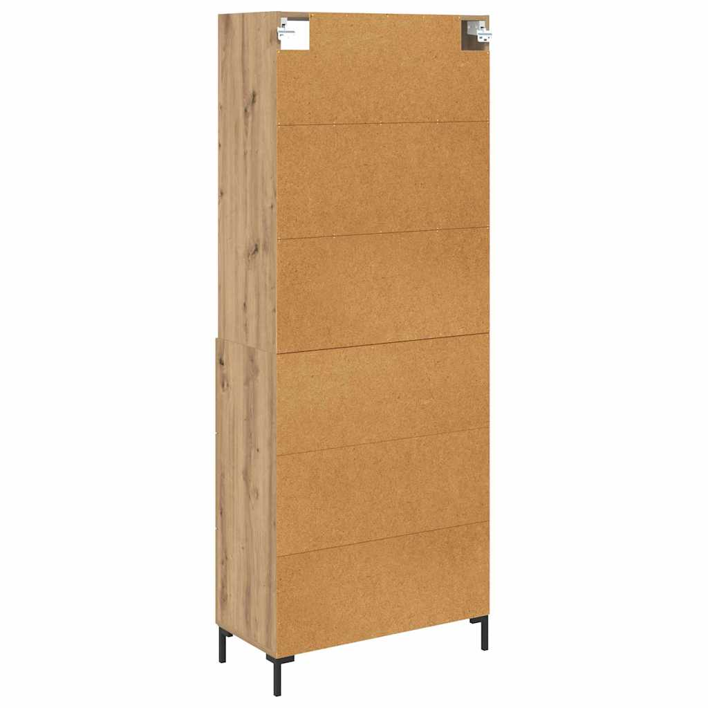 Høyskap med skuff Artisan Eik 69,5 x 34 x 180 cm Konstruert tre