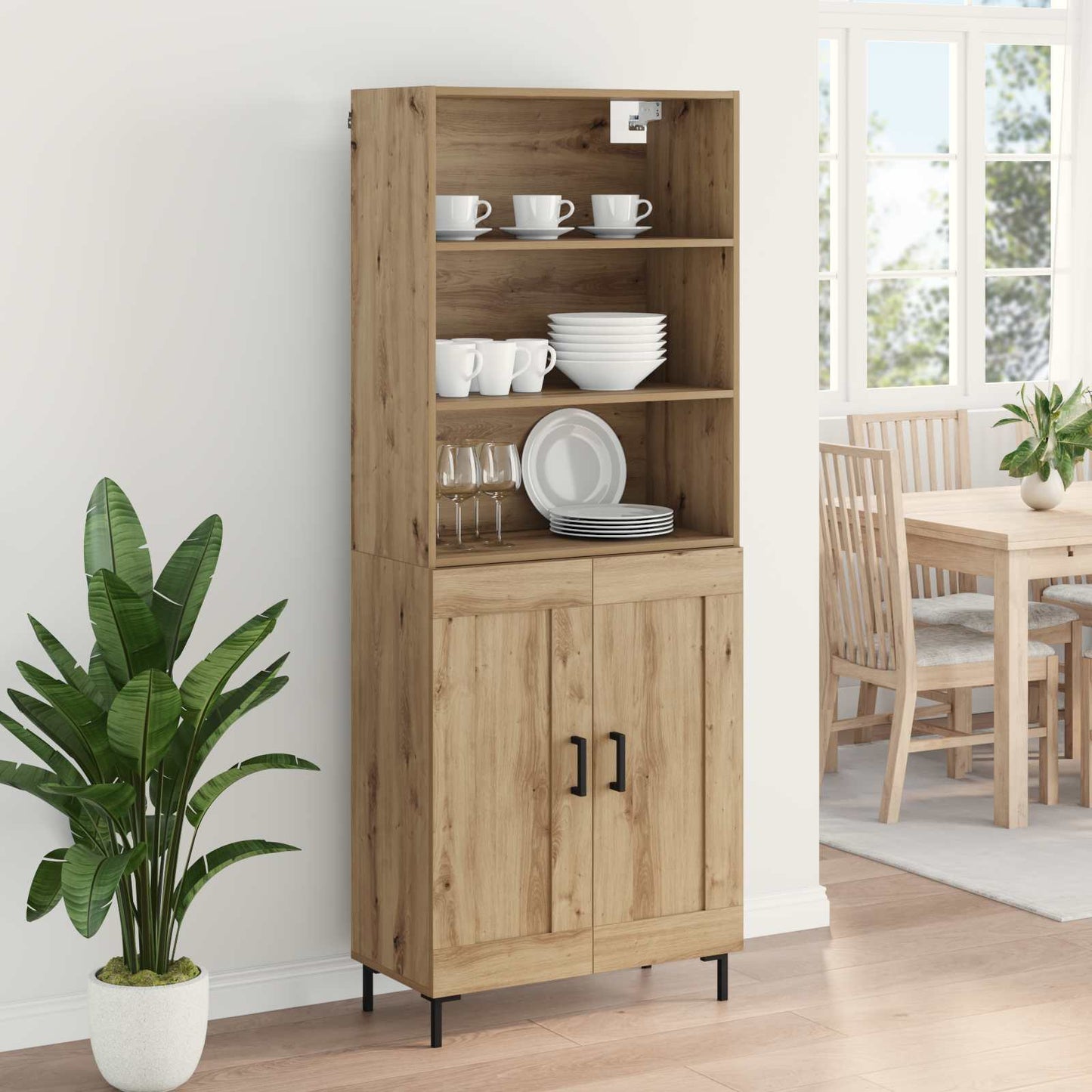 Høyskap Artisan Eik 69,5 x 34 x 180 cm Konstruert tre