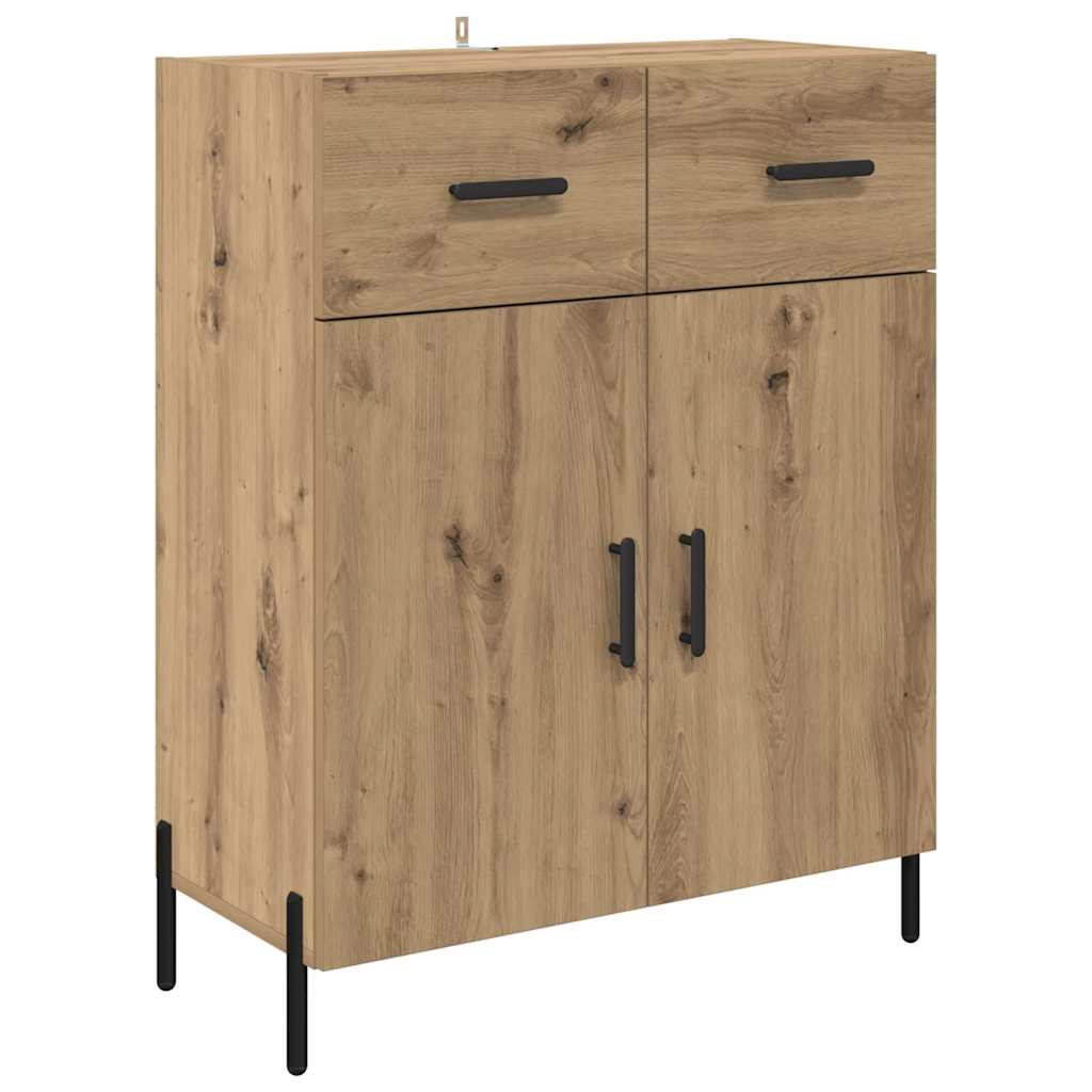 Høyskap med skuff Artisan Eik 69,5 x 34 x 180 cm Konstruert tre