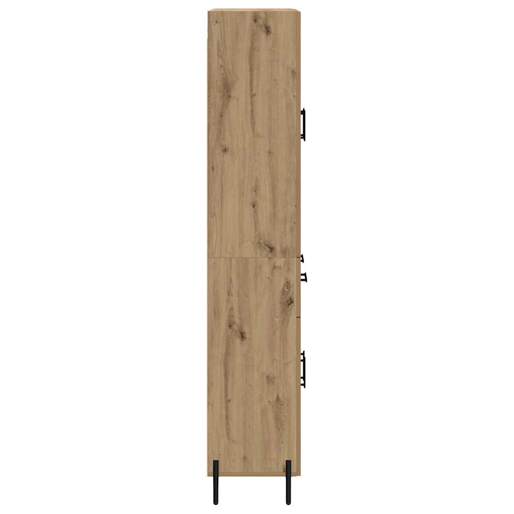 Høyskap med skuff Artisan Eik 69,5 x 34 x 180 cm Konstruert tre