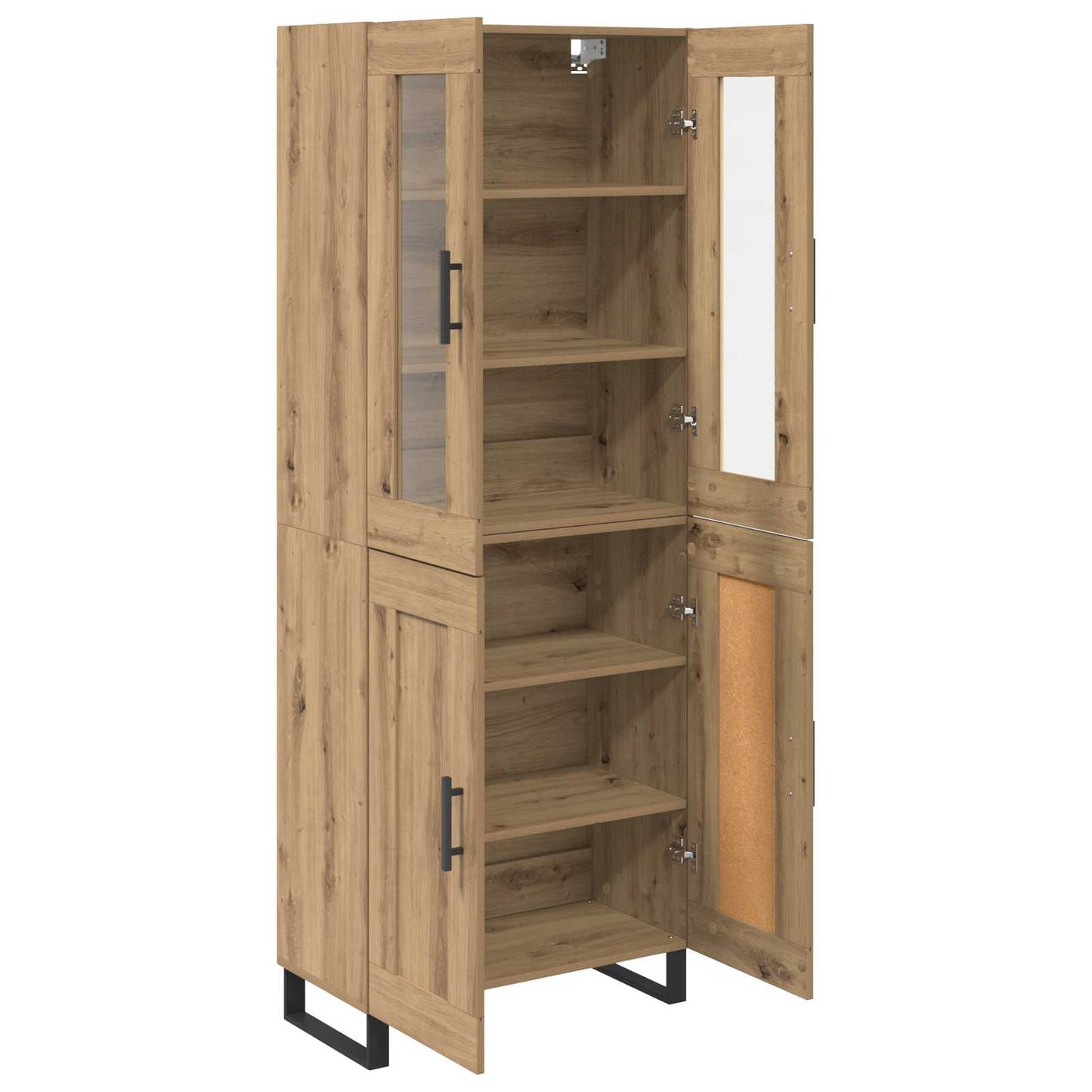 Høyskap 2 pcs Artisan Eik Konstruert tre