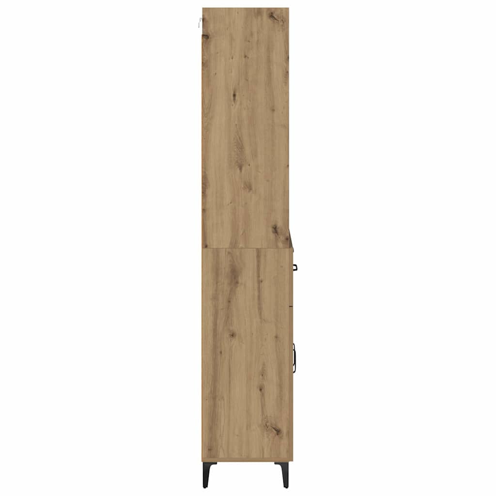 Høyskap med skuff Artisan Eik 69,5 x 34 x 180 cm Konstruert tre
