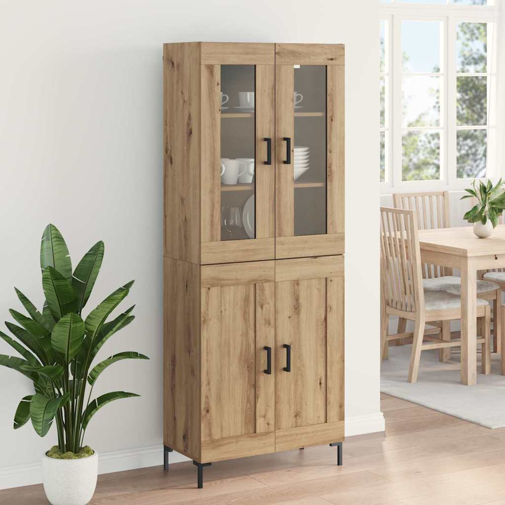 Høyskap 2 pcs Artisan Eik Konstruert tre