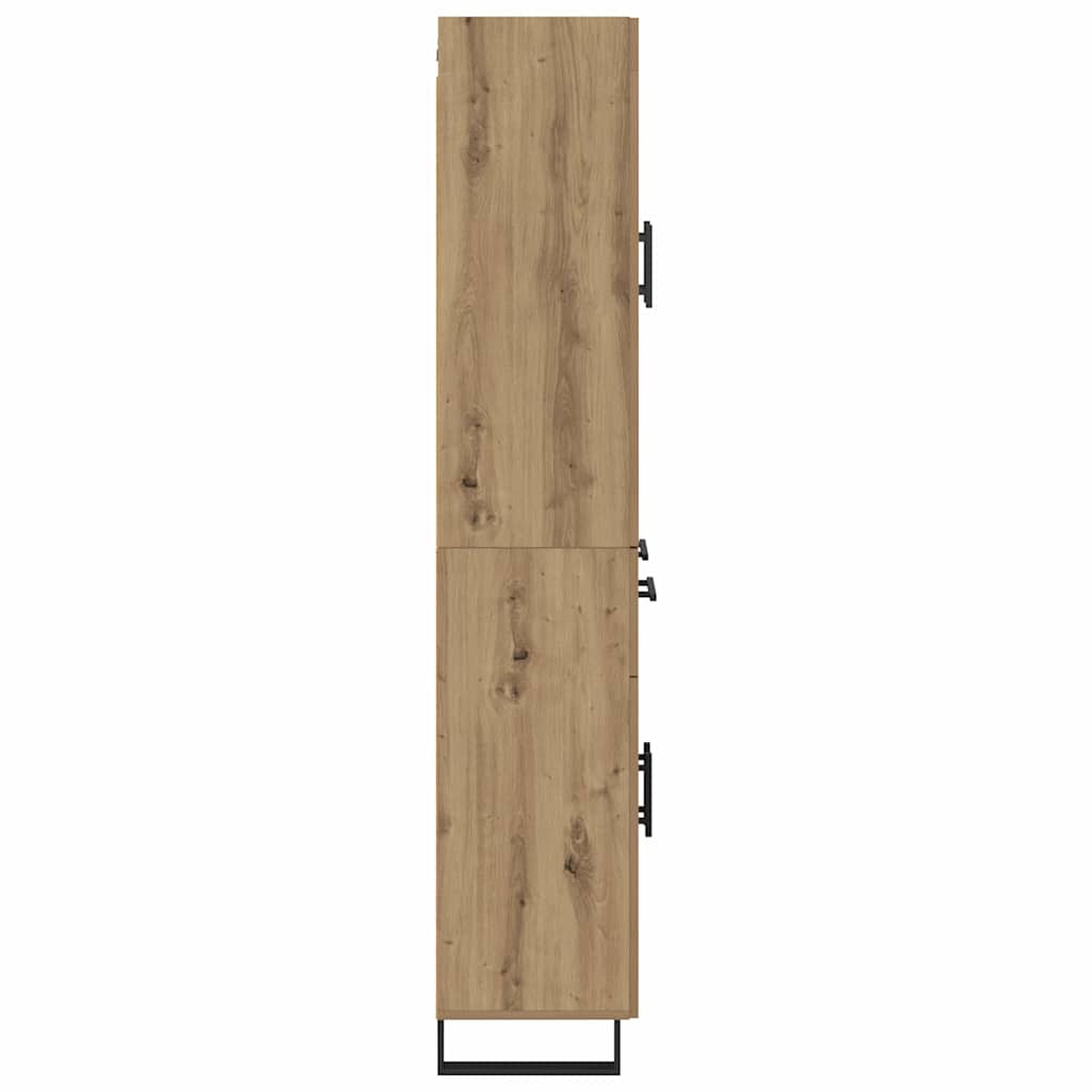 Høyskap med skuff Artisan Eik 69,5 x 34 x 180 cm Konstruert tre