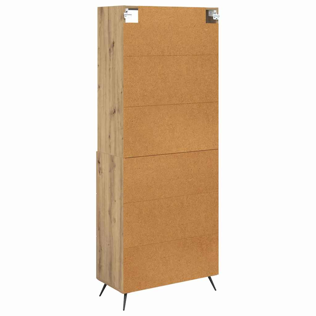 Høyskap med skuff Artisan Eik 69,5 x 34 x 180 cm Konstruert tre