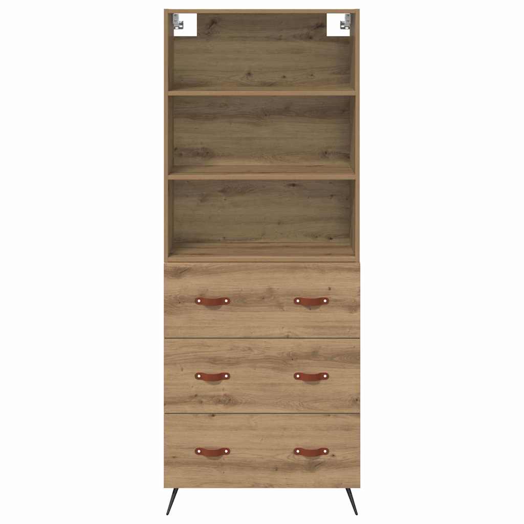 Høyskap med skuff Artisan Eik 69,5 x 34 x 180 cm Konstruert tre